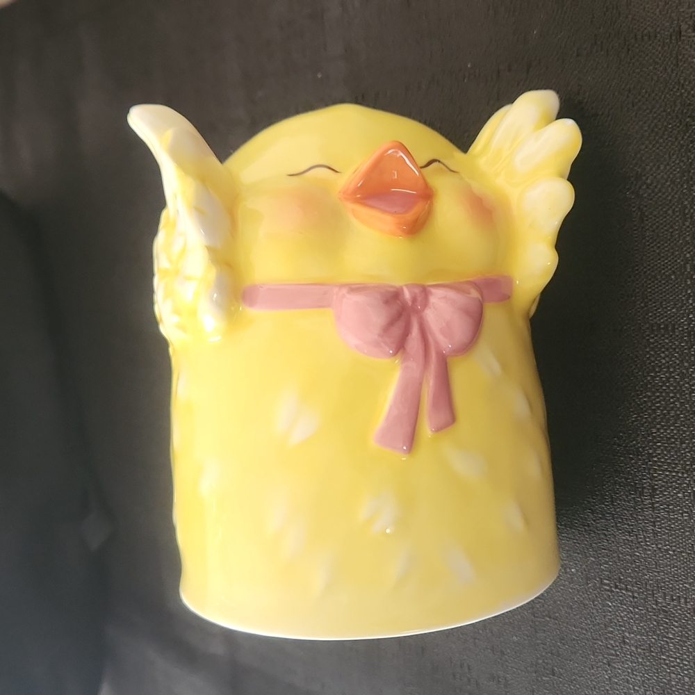 VINTAGE ADORABLE UPSIDE-DOWN BABY CHICK TEA CAP. - Picture 11 of 12